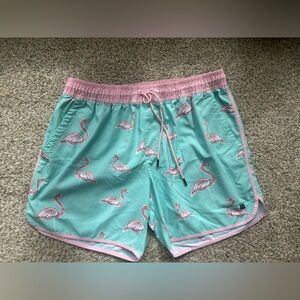 Flomotion Volleyshorts Flamingo Print Swim Shorts Trunks